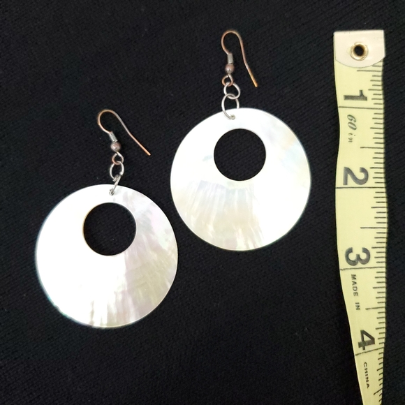 Seashell 3" Dangling Earrings - Picture 7 of 8